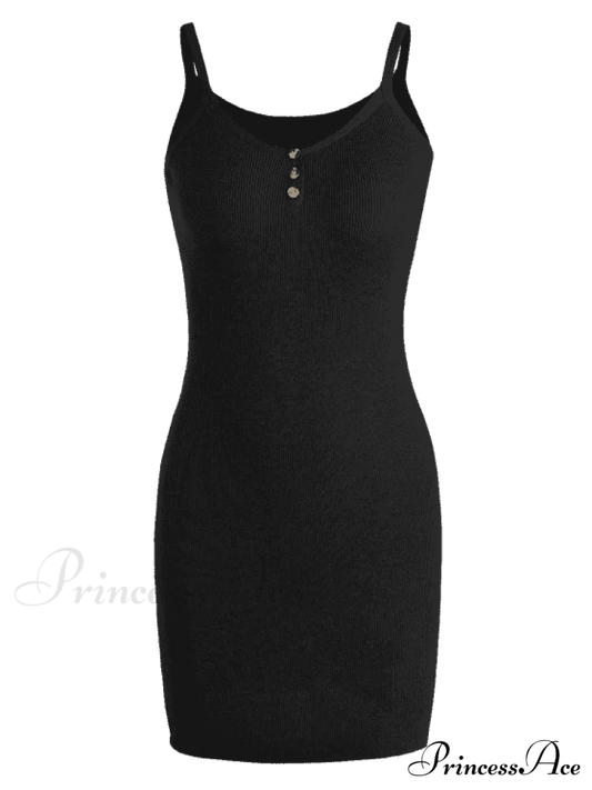 Mini Knitted Gown Fashion - Cami S / Gray Dresses