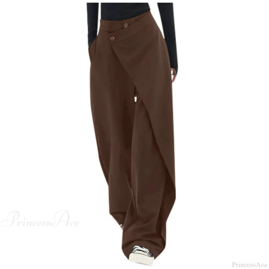 Minimalist Business Casual Pants Coffee / S