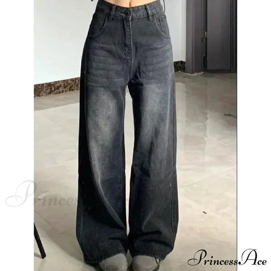 Petite High-Waisted Draped Straight-Leg Women’s Loose-Fit Slimming Pants Vintage Versatile Style