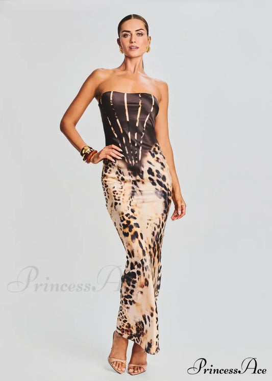 Shayna Elegant Silk Dress 4 Days / 0 Xs Brown