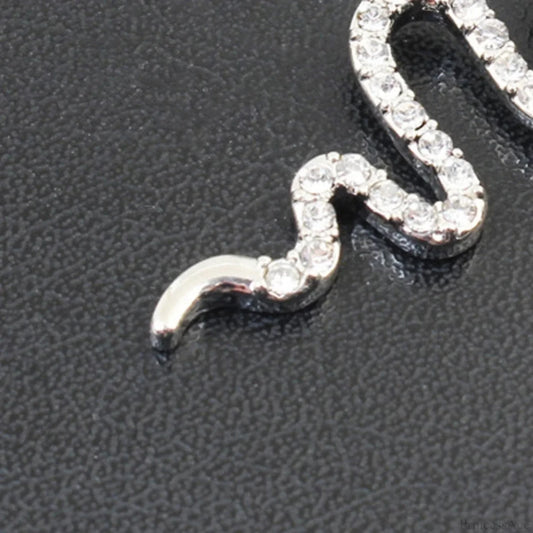 Shimmering Serpent Medieval Zircon Belly Ring