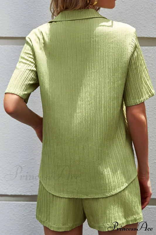 Shorts Blouse Arm And Brief Textured Set