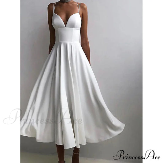 Women's Sleeveless Solid Color Open Back Maxi Dress White __stock:200 casual dresses clothes dresses refund_fee:1200