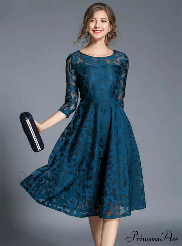 Slim Ladies Party Dress Casual Lace Dresses – PrincessAce