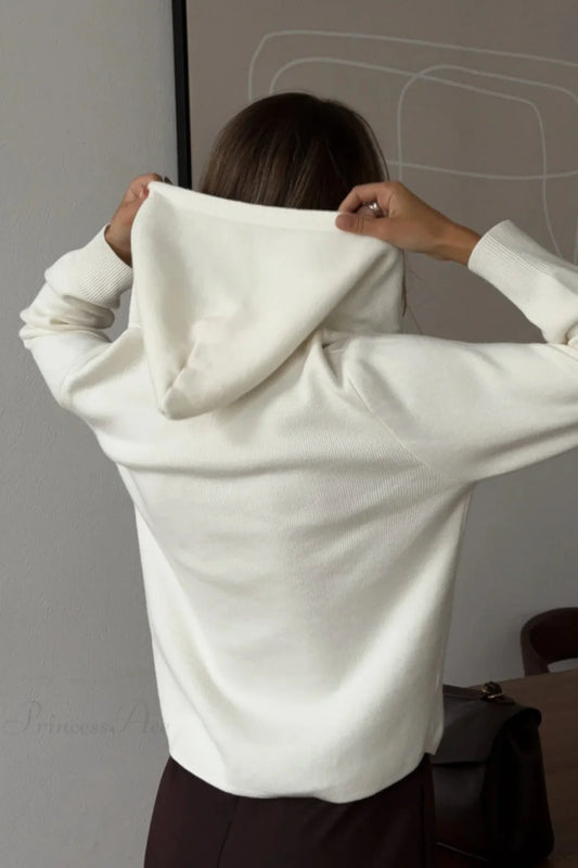 Soft Double Zip Hooded Short Knit Cardigan