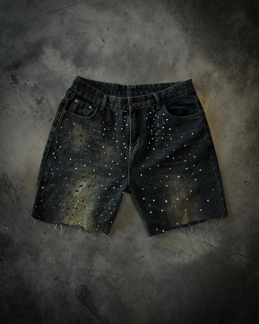 Sparkling Sequined Denim Short black1 / S