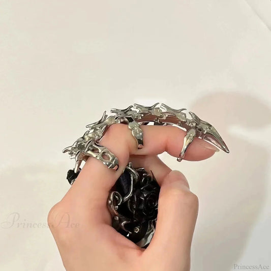 Unconventional Serpent Medieval Band resizable / silver