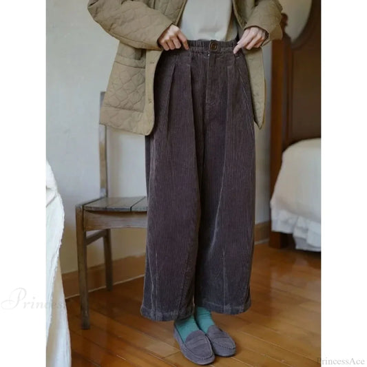 Vintage Corduroy Baggy Pants black / M