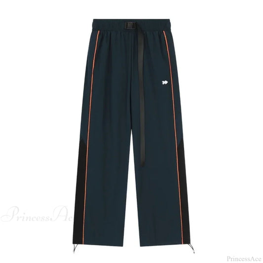 Vintage Jogging Sweatpants Wide Leg Pants black / S