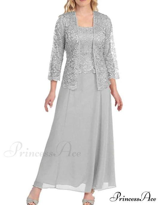 Women Plus Size Long Sleeve Lace Party Dress Solid Color Elegant Maxi Mini Dresses S / Black 连衣裙