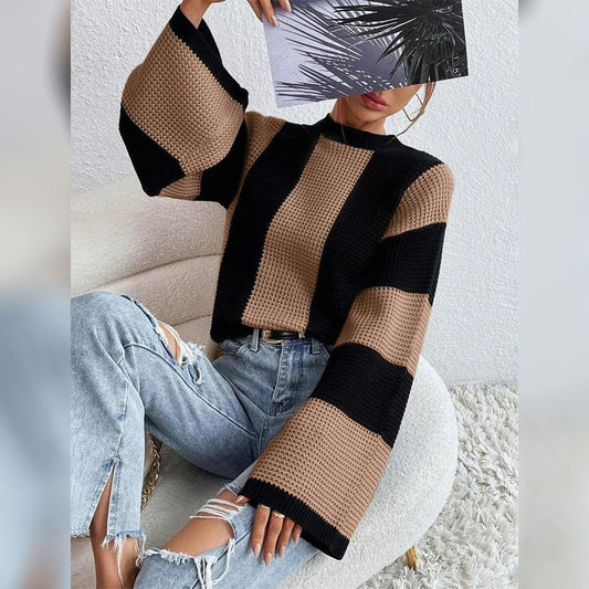 Patchwork Striped Women’s Sweater