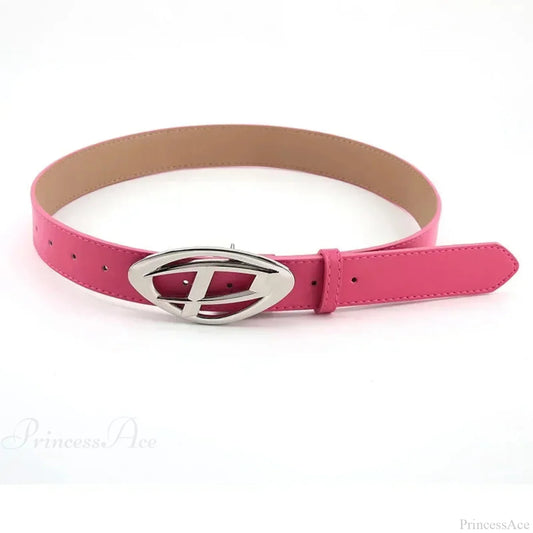 Y2K Gothic Basic Informal Moon Star Belt Pink / 103cm