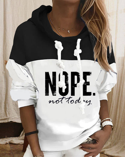 Hoodie Letter Casual with Print