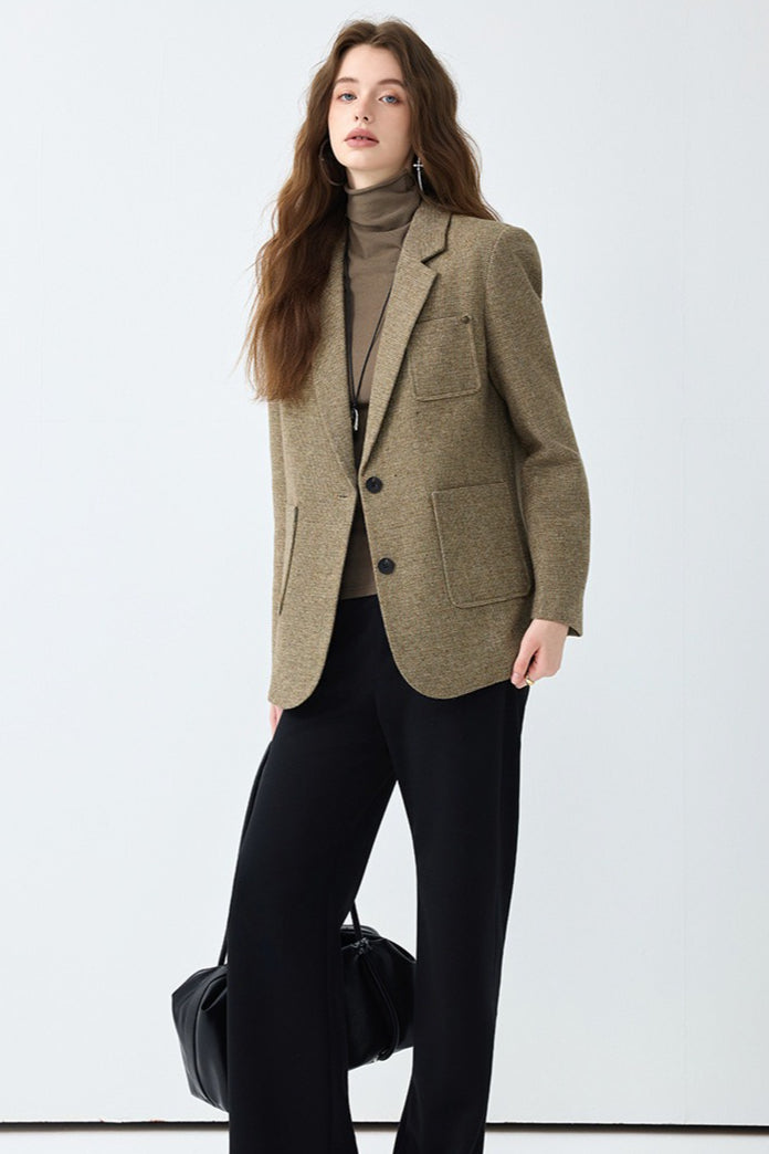 Maillard Brown Wool Blazer