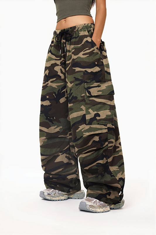 Camouflage Baggy Wide Leg Cargo Pants