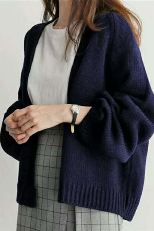 ropped Relaxed Cardigan