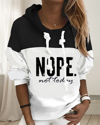 Hoodie Letter Casual with Print