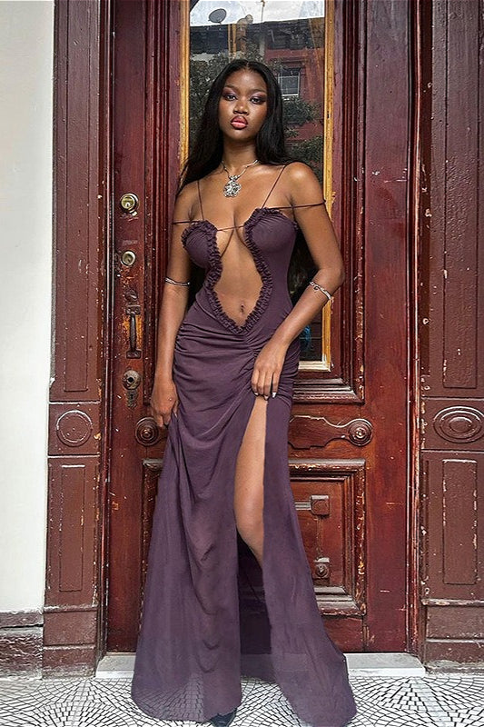 Robe longue courte sans manches à ourlet à volants et fleurs