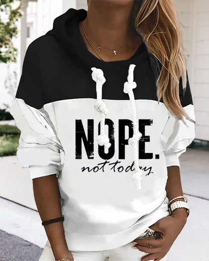 Hoodie Letter Casual with Print