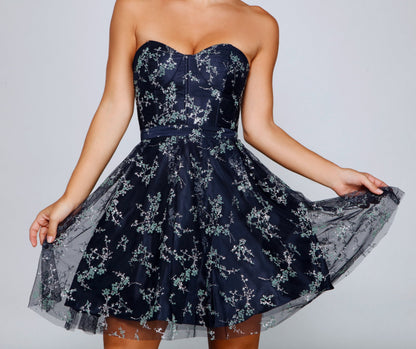 Zariah Formal Floral Charming Glitter Party Dress