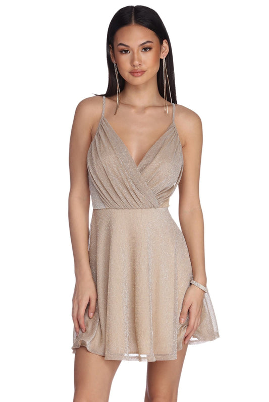 Zoey Formal Lurex Party Dress - Lady Occasions