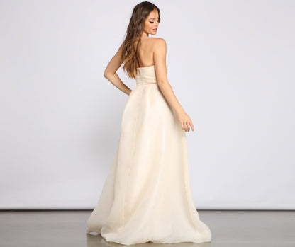 Zora Formal Stylish Strapless A-Line Dress