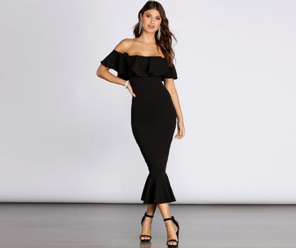 Ready And Ruffled Midi Dress - Lady Occasions