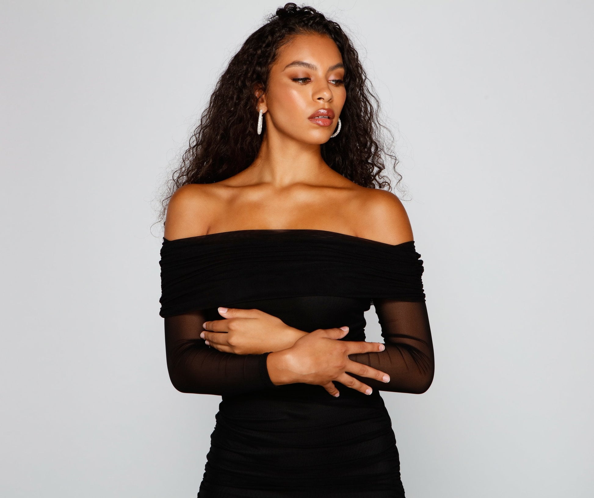 Chic Moment Mesh Charming Bodycon Mini Dress Club Dresses