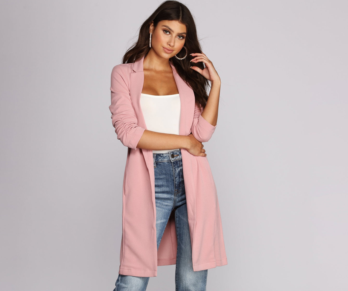 Crepe Longline Blazer for Boss Babes