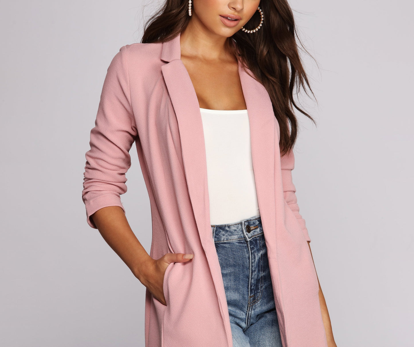 Crepe Longline Blazer for Boss Babes