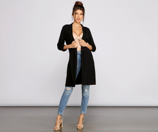 Crepe Longline Blazer for Boss Babes