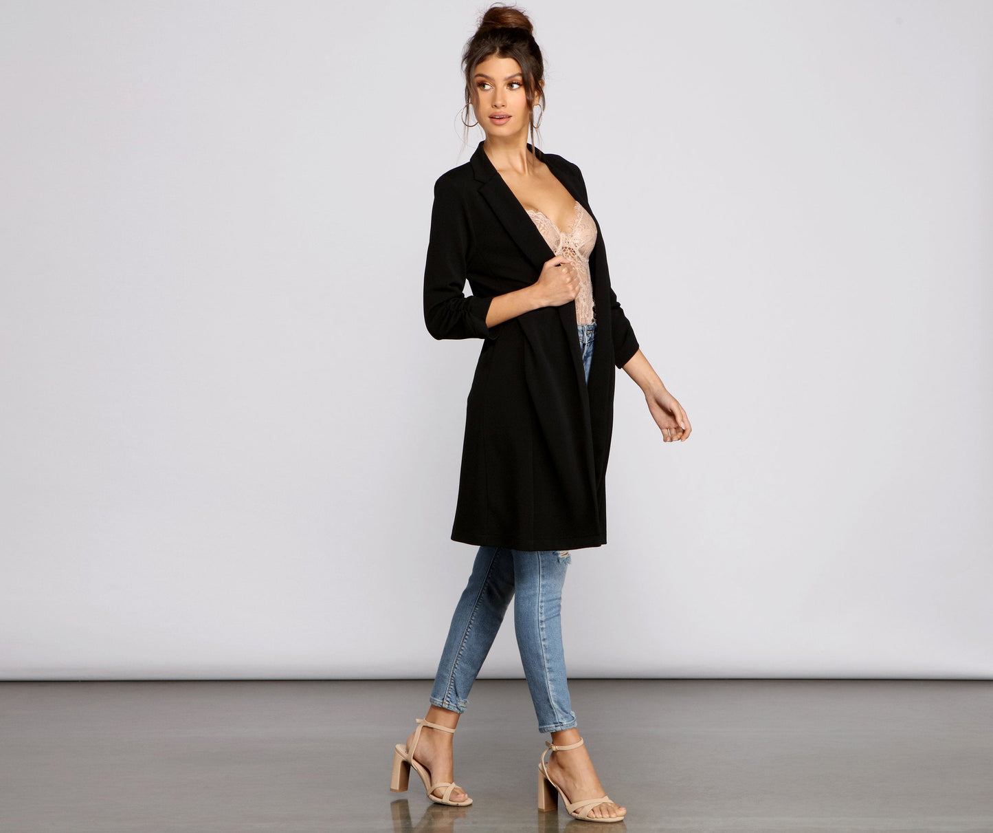 Crepe Longline Blazer for Boss Babes