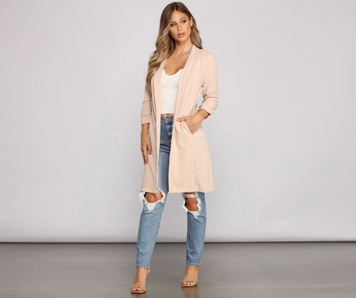 Crepe Longline Blazer for Boss Babes