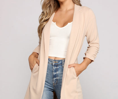 Crepe Longline Blazer for Boss Babes