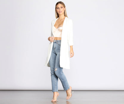 Crepe Longline Blazer for Boss Babes