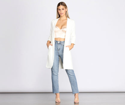 Crepe Longline Blazer for Boss Babes