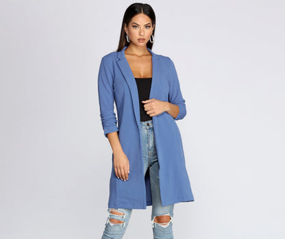 Crepe Longline Blazer for Boss Babes