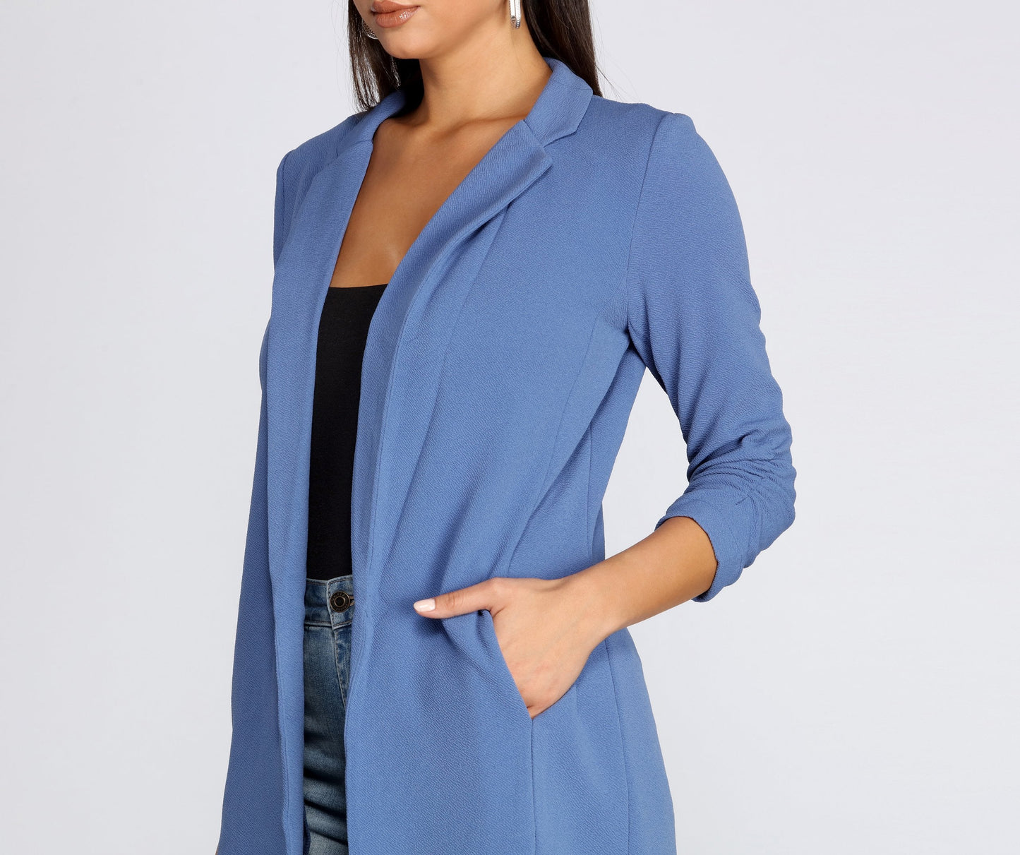 Crepe Longline Blazer for Boss Babes