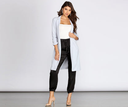 Crepe Longline Blazer for Boss Babes