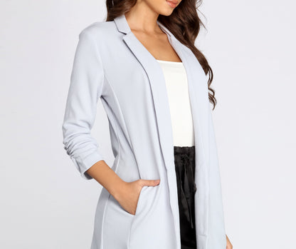 Crepe Longline Blazer for Boss Babes