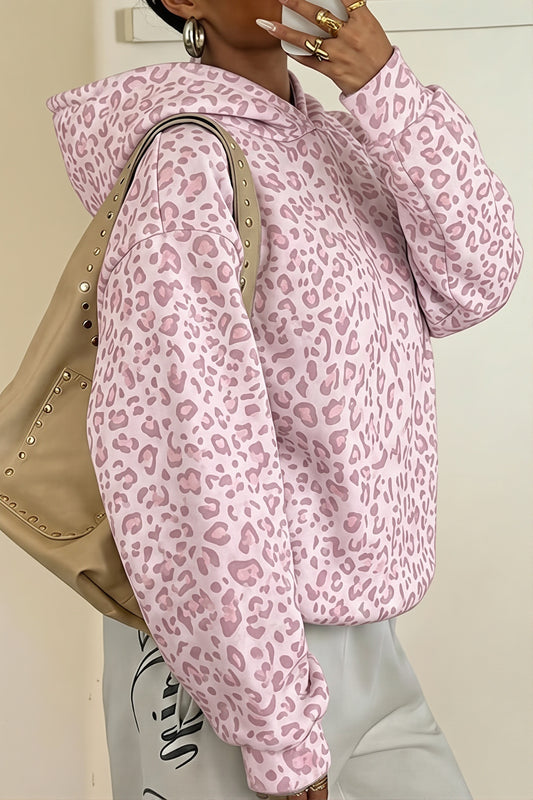 Leopard Print Casual Chic Hoodie