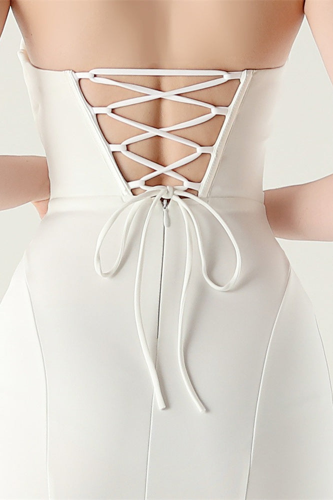 Strapless Sweetheart Pleated Party Dress