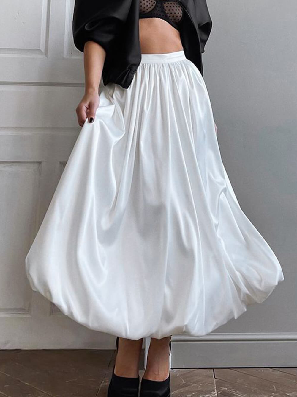 French High Waist Charming A-Line Skirt Skirt