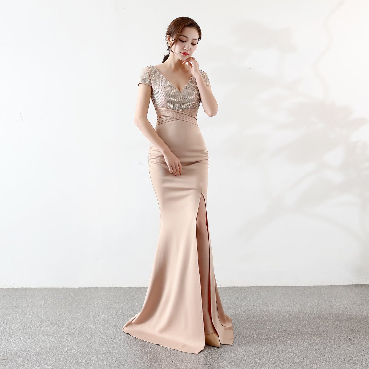 Eremi slim fit Charming long fishtail dress