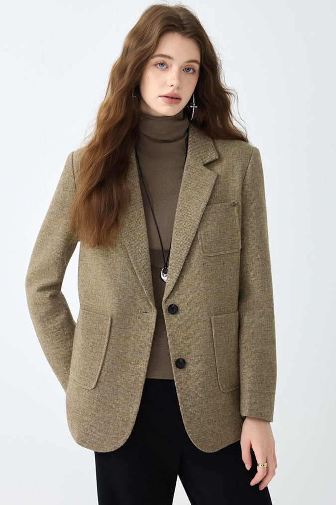 Maillard Brown Wool Blazer