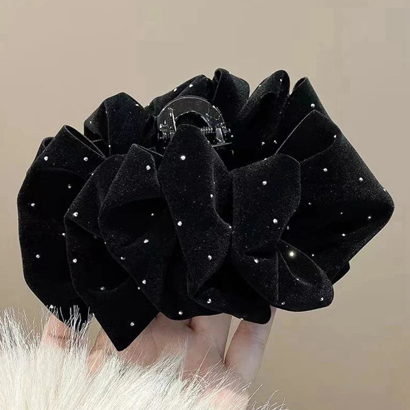 Winter Velvet Multi-Layered Bow Headwear - Christmas Hair Accessory