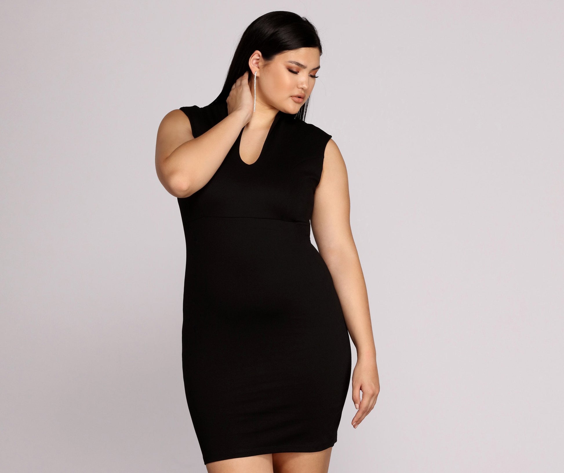 Plus Classic Midi Dress - Lady Occasions