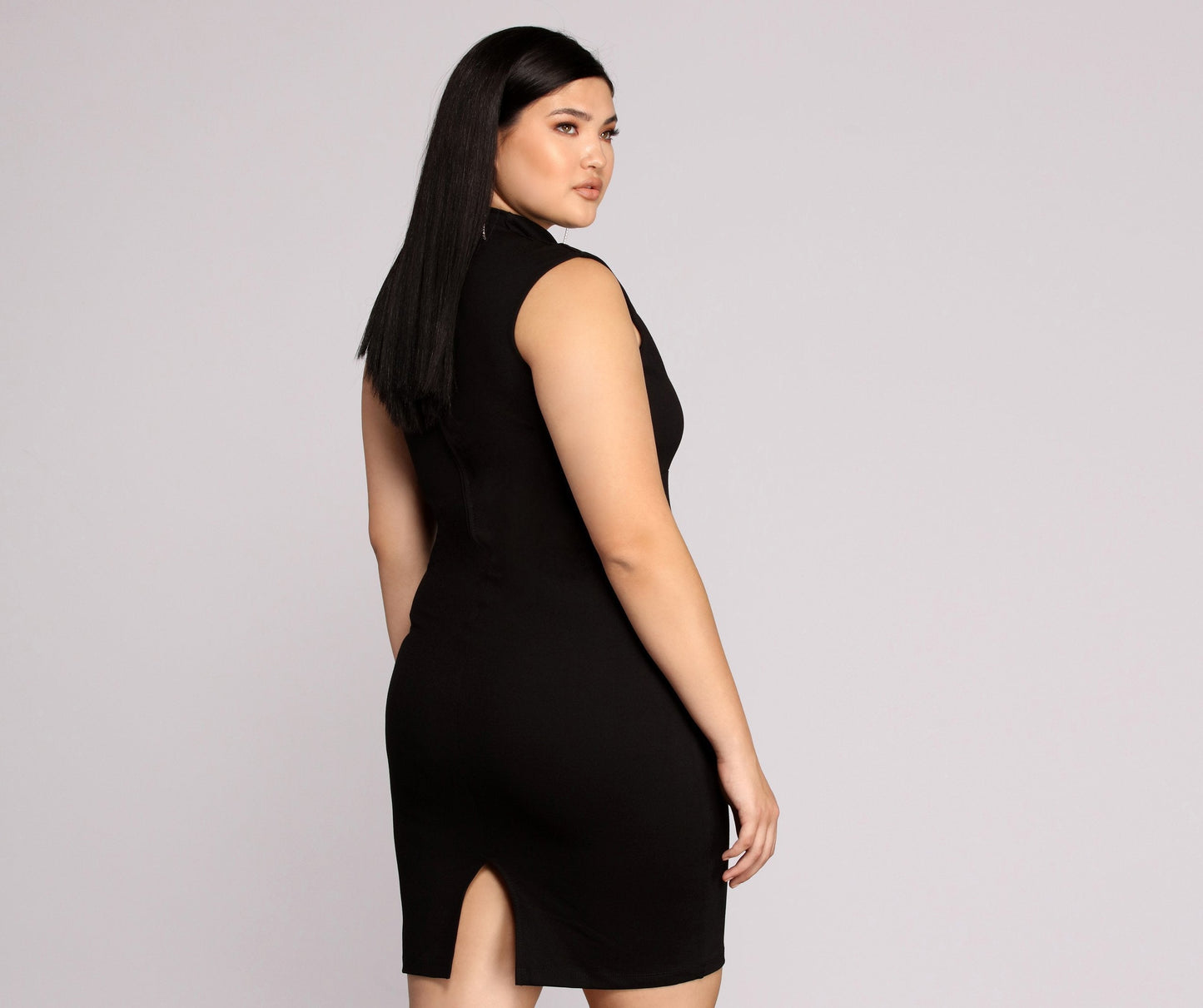 Plus Classic Stylish Midi Dress