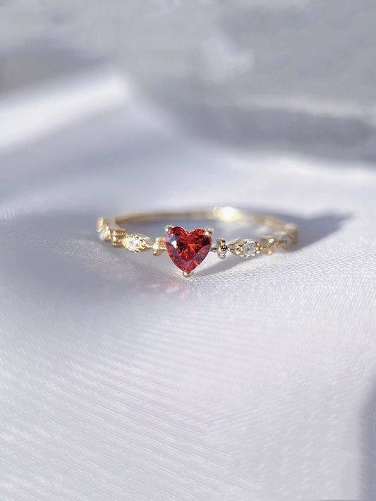 Cute Red Heart Ring