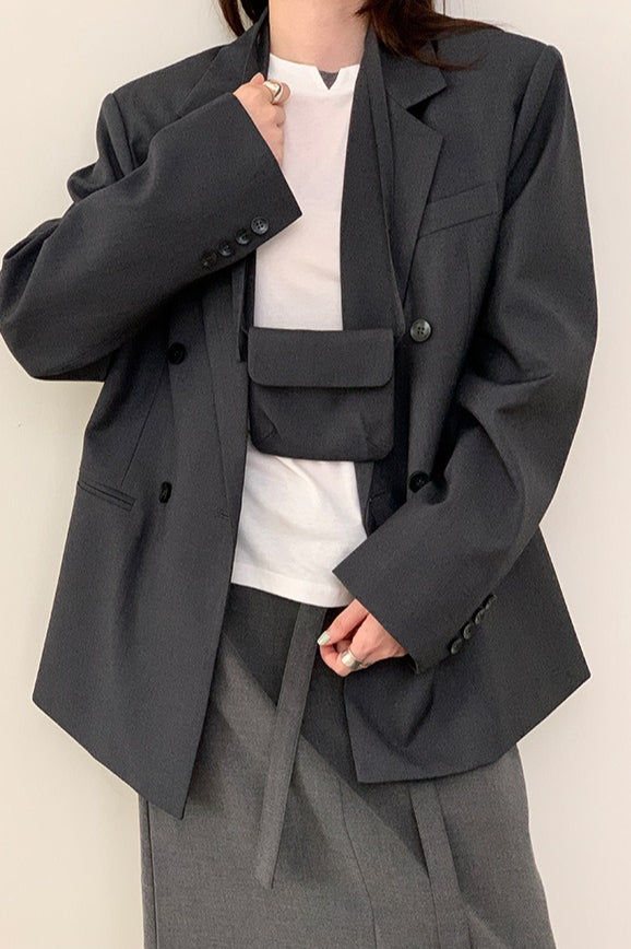 Commuter Style Belted Blazer